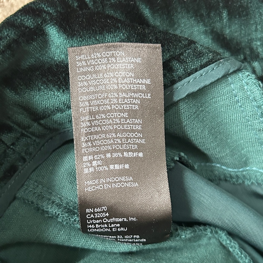 Free People Walk With You Velvet Flare Pants Emerald Green 70s Boho, Size 0 - Picture 13 of 13